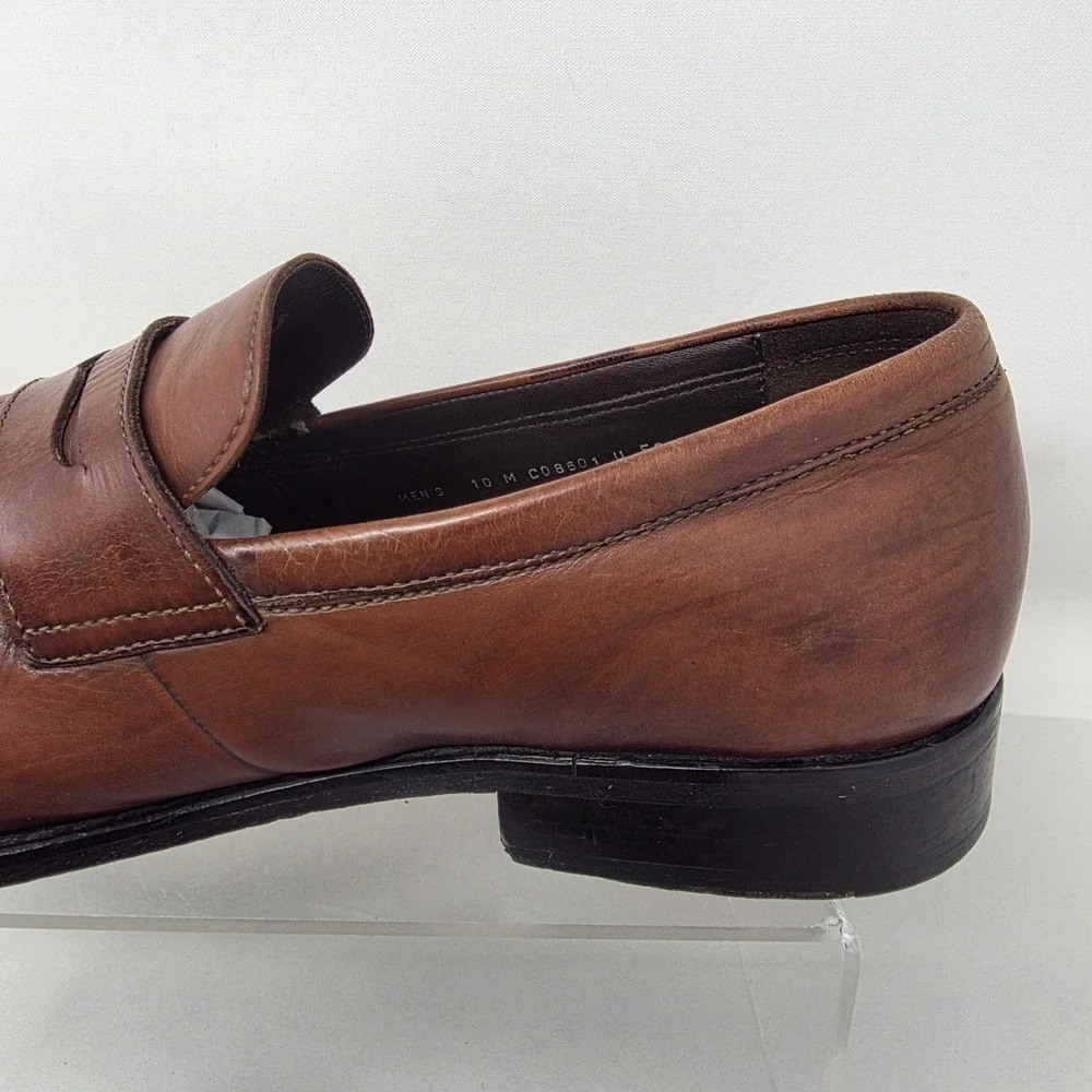 Cole Haan Penny Loafer Mens 10 M Nike Air C08601 Brown Leather Moc Toe Good